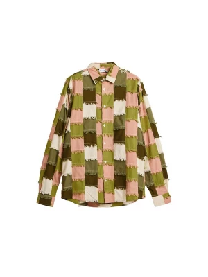 Foto van product Desigual Overhemd crème / groen / olijfgroen / rosé