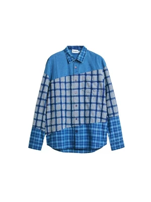 Foto van product Desigual Overhemd lichtblauw / donkerblauw / wit