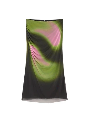 Foto van product Desigual Rok olijfgroen / rosa / zwart
