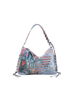 Foto van product Desigual Schoudertas hemelsblauw / blauw denim / rood / wit