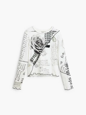 Foto van product Desigual Shirt grijs / wit