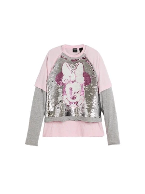 Foto van product Desigual Shirt 'Minnie Mouse' grijs gemêleerd / rosa / zilver / wit