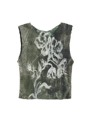 Foto van product Desigual Shirt olijfgroen / wit