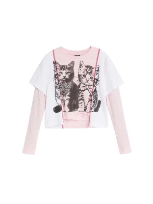 Foto van product Desigual Shirt rosa / zwart / wit