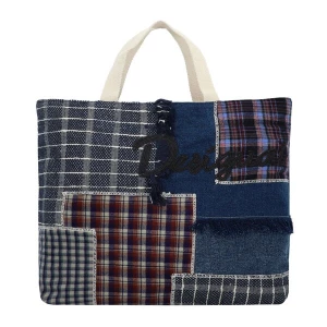Foto van product Desigual Shopper 'Romantic' blauw denim / donkerrood / zwart / offwhite