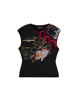 Foto van product Desigual Top pasteelgeel / rood / zwart / wit