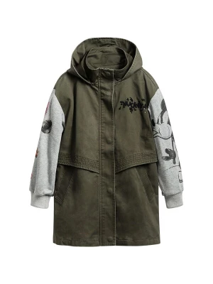 Foto van product Desigual Tussenjas grijs gemêleerd / groen / zwart