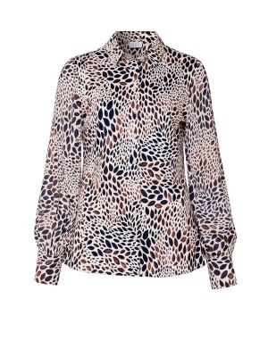 Foto van product DESOTO Blouse crème / donkerbruin / zwart
