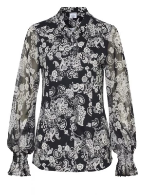 Foto van product DESOTO Blouse donkerblauw / wit