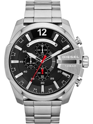 Foto van product DIESEL Analoog horloge 'Mega Chief' knalrood / zwart / zilver