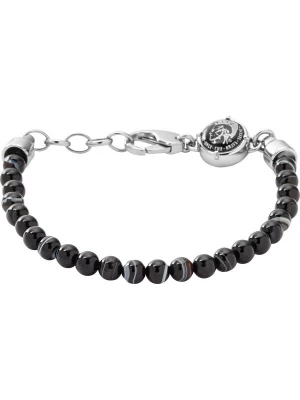 Foto van product DIESEL Armband 'Beaded Studs' zwart / zilver