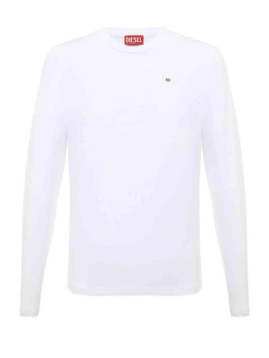 Foto van product DIESEL Shirt 'T-DIEGOR-LS-MICRODIV' wit