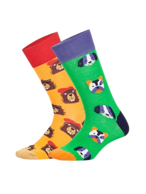 Foto van product DillySocks Sokken 'Dog vs Biever' gemengde kleuren
