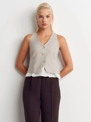 Foto van product Dilvin Gilet ecru / wit