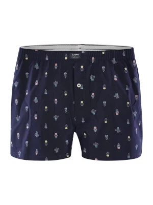 Foto van product DIM Boxershorts donkerblauw / geel / wit