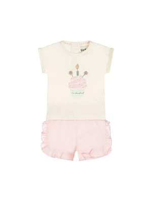 Foto van product Dirkje Set '2 pc set, T-shirt, Jogging shorts' lichtroze