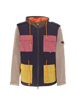Foto van product Distretto12 Tussenjas donkerblauw / geel / rosa