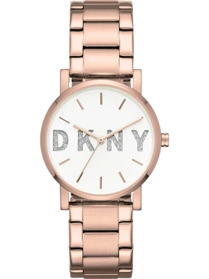 Foto van product DKNY Analoog horloge rose-goud / zwart gemêleerd / wit