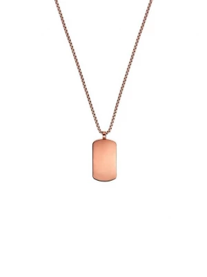Foto van product Dog tag-ketting in koperkleur s.Oliver zilver