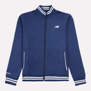 Foto van product Double Knit Full Zip Funnel Top New Balance blauw