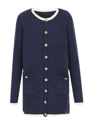 Foto van product DreiMaster Klassik Gebreid vest navy / wit
