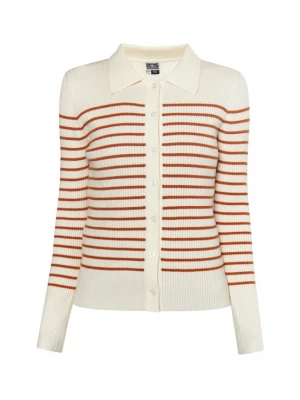 Foto van product DreiMaster Maritim Gebreid vest 'Boundry' roestrood / wolwit
