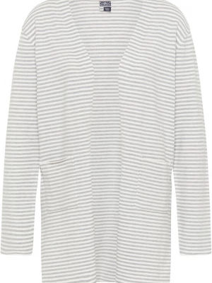 Foto van product DreiMaster Maritim Gebreid vest 'Kilata' grijs gemêleerd / wolwit