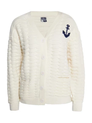 Foto van product DreiMaster Maritim Gebreid vest marine / wolwit