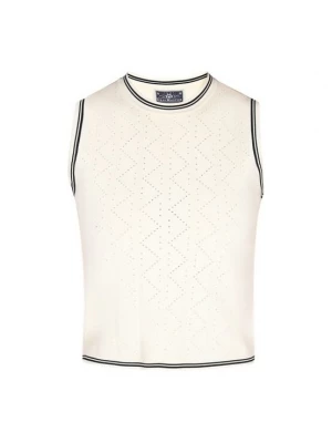 Foto van product DreiMaster Maritim Gebreide top 'Nautical' zwart / offwhite