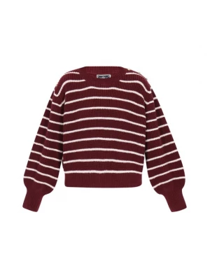 Foto van product DreiMaster Maritim Oversized trui donkerrood / wit