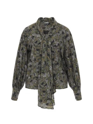 Foto van product DreiMaster Vintage Blouse basaltgrijs / kaki / zwart