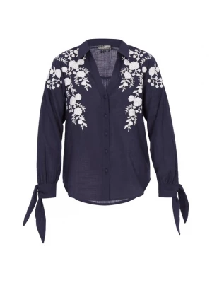 Foto van product DreiMaster Vintage Blouse navy / wit