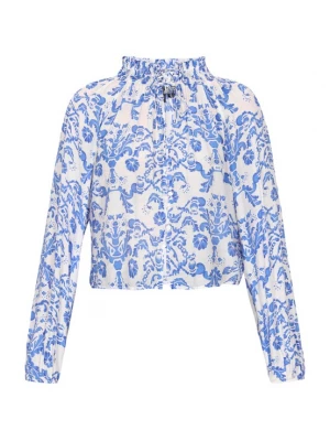 Foto van product DreiMaster Vintage Blouse royal blue / koningsblauw / wit