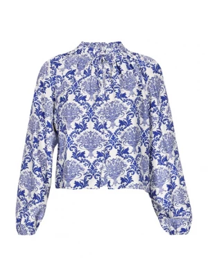Foto van product DreiMaster Vintage Blouse 'Vintage' blauw / donkerblauw / wit