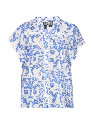 Foto van product DreiMaster Vintage Blouse 'Vintage' blauw / wit