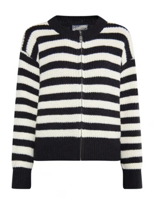 Foto van product DreiMaster Vintage Gebreid vest 'Imane' zwart / wolwit