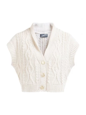 Foto van product DreiMaster Vintage Gebreide bodywarmer wolwit