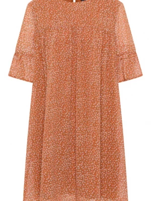 Foto van product DreiMaster Vintage Jurk 'Zitha' lichtblauw / grasgroen / oranje