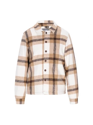 Foto van product DreiMaster Vintage Overhemd beige / chocoladebruin / wit