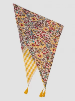 Foto van product Driehoekige sjaal met all-over print en kwastjes s.Oliver