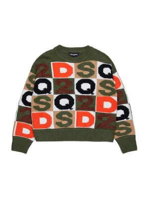 Foto van product DSQUARED2 Trui beige / groen / rood / wit