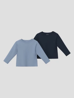 Foto van product Dubbelpak uniseks geribde shirts met lange mouwen s.Oliver blauw