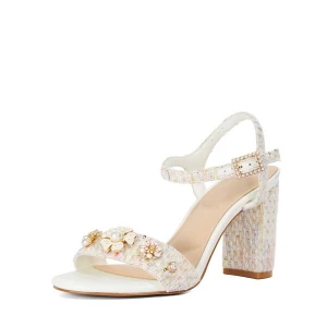 Foto van product Dune LONDON Sandalen met riem 'Mention' goud / sering / lichtroze / wit