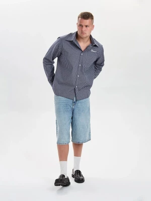 Foto van product Dxnmxrk Jeans 'DXHarri Blue Wide Fit Denim Shorts' blauw denim