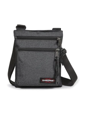 Foto van product EASTPAK Schoudertas 'Rusher' antraciet / robijnrood / zwart / wit