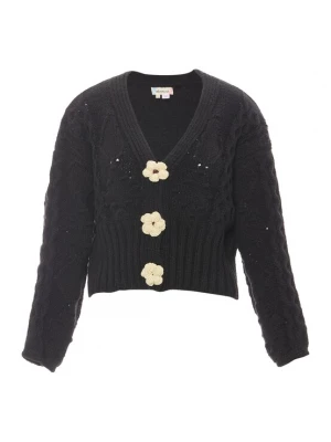 Foto van product ebeeza Gebreid vest bruin / zwart / wolwit