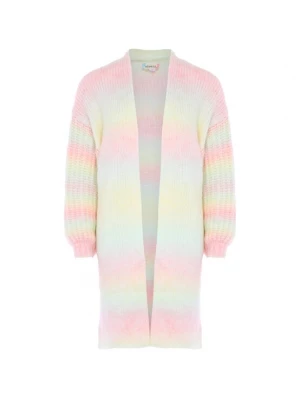 Foto van product ebeeza Gebreid vest pasteelgeel / mintgroen / pasteloranje / rosa