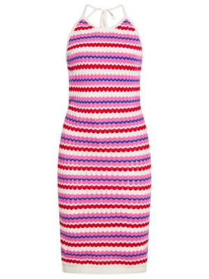 Foto van product ebeeza Gebreide jurk blauw / rood / wit / wolwit
