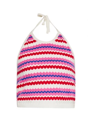 Foto van product ebeeza Gebreide top blauw / pink / rood / wit