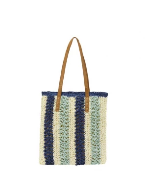 Foto van product ebeeza Shopper beige / navy / turquoise